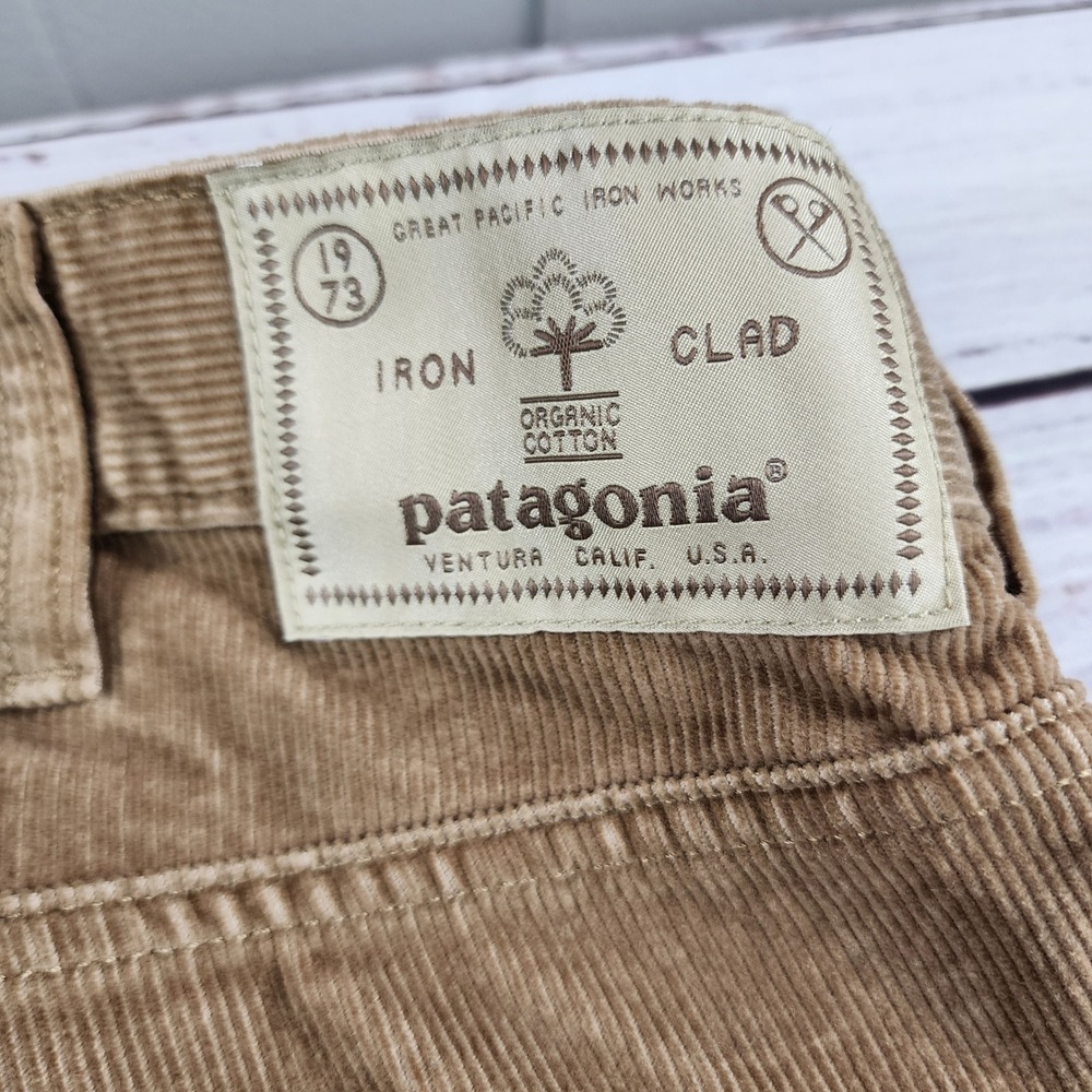Patagonia Mens Straight Fit Corduroy Pants Tan Brown Organic Cotton 36x30 55920 - Picture 6 of 10